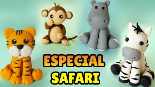 🦁DIY HOW TO MAKE SAFARI ANIMALS🦁PLAY DOH, POLYMER CLAY COMPILATION TUTORIALS