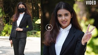 EXCLUSIVE VIDEO: RED Movie Fame Malavika Sharma Snapped At Hyderabad | Daily Culture