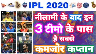 IPL 2020 - List Of 3 Teams With Worst Captains After IPL Auction Ends | MY Cricket Production