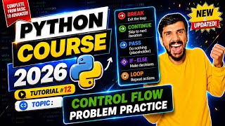 Python Control Flow Practice Questions for Beginners | IF Else + Loops Explained