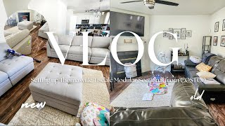 Fall Vlog|| Setting up Thomasville Tisdale Modular Sectional from COSTCO!