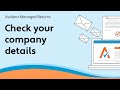 Check your company details - Managed Returns