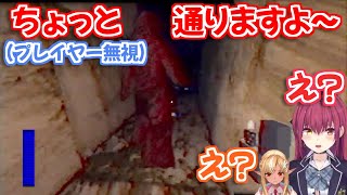 【ホロライブ切り抜き】プレイヤーを無視してそのまま通っていった赤マントを見て爆笑するマリフレｗ【宝鐘マリン/不知火フレア】