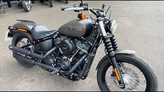 2018 Harley-Davidson Street Bob with Vance \u0026 Hines pipes. Walk around with engine sound. For Sale.