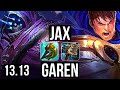 JAX vs GAREN (TOP) | 7 solo kills, 800+ games, Legendary, 800K mastery | KR Master | 13.13