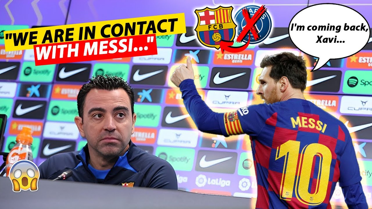 😱 See NOW ! Xavi ADMITS Barcelona Contact With Messi...🤯 - YouTube