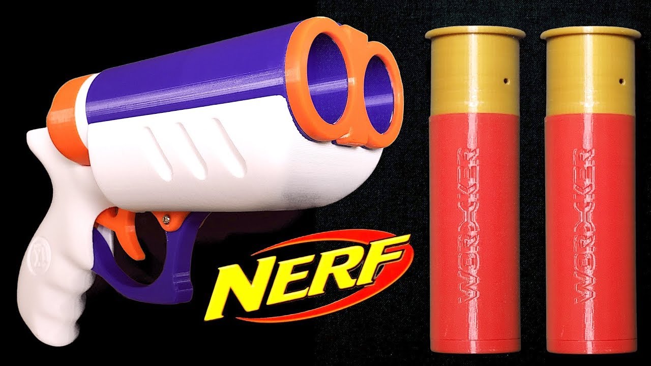 Double Barrel Nerf Dart Blasting Shotgun Pistol With Shells! - YouTube