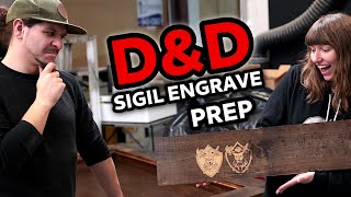 Testing a Custom Sigil for a Handmade D&D Table! | Laser Engraving Prep