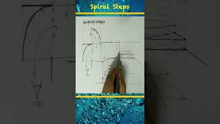Draw Spiral Steps in Perspective   #shorts