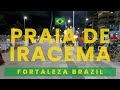 🇧🇷 Praia de Iracema Beach Fortaleza Ceará Brazil Night Walking Tour in 4K