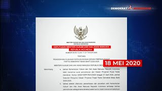 Surat Keputusan Menkum HAM tentang Kepengurusan Partai Demokrat 2020-2025