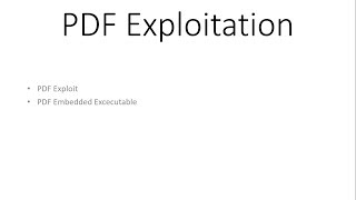 Client side Exploit - PDF Exploit