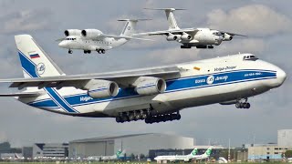 [4K] SMOKEY and LOUD! Russian \u0026 Ukrainian Planes | An-12, An-74, An-124, IL-76