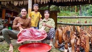 Processing smoked pork using traditional Vietnamese method, ALONE SURVIVAL