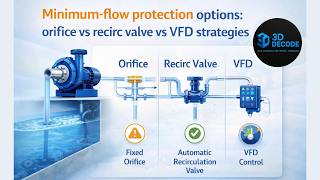 Minimum Flow Protection Explained | Orifice vs Recirculation Valve vs VFD Strategies | 3D DECODE