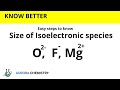 Size of isoelectronic species II Which is smaller in size? O2-, F-,Mg2+