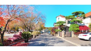 [4K] Walk around peaceful Jeongbalsan High-class Village in Autumn. Ilsan Goyang South Korea / ASMR