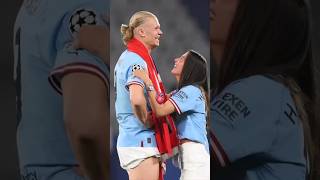 Erling Haaland with his Girlfriend after Champions League Win 🥰 #shorts #haaland #manchestercity