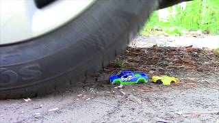 Experiment Car vs 32 Rainbow Water Balloons | Crushing Crunchy & Soft Things by Car | EvE