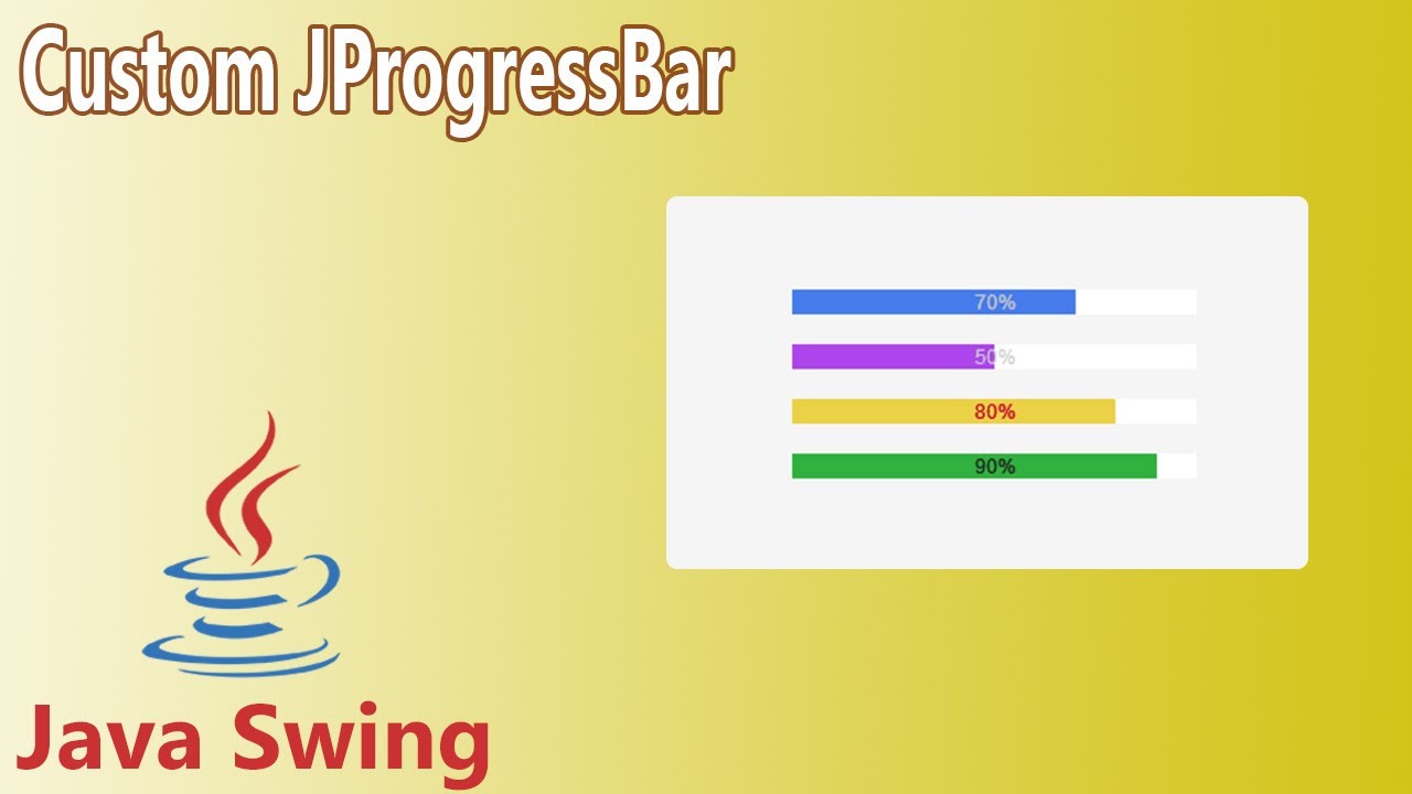 Java Swing Custom Jprogressbar Youtube