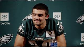EAGLES Will Shipley on playing with Clemson teammate Jeremiah Trotter Jr.