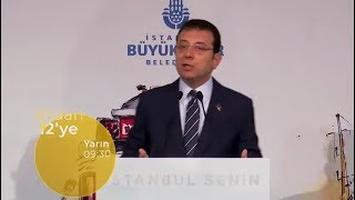 Ekrem İmamoğlu yarın 09:30'da tv100'de Ahu Özyurt ile 10'dan 12'ye'de