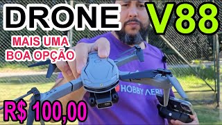 Drone V88 teste externo e qualidade da camera um bom drone para iniciantes