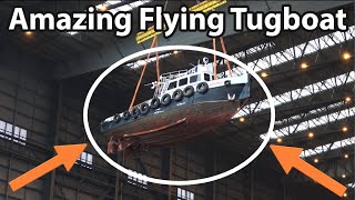 Amazing Flying Tugboat at Meyer Werft Shipyard