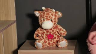 Cuteoy Giraffe Star Projector Plush Cat Night Light Stuffed Animals Musical Soother Toys, 12''