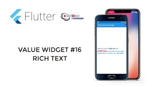 Flutter Tutorial - Value Widgets #16 Rich Text