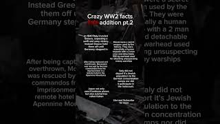 Pt.2 unbelievable facts about World War 2 Axis edition #history #shorts #ww2 #axisallies