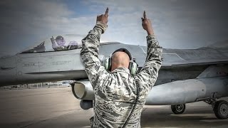 301st Fighter Wing F-16 Marshalling and Takeoff