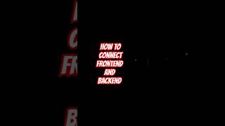 How to Connect Frontend with Backend | MERN Stack in 60 Seconds ⚡