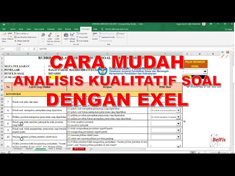 TUTORIAL CARA MUDAH ANALISIS KUALITATIF DENGAN EXEL - YouTube