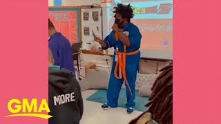 Math teacher creates rap to teach students decimals | GMA