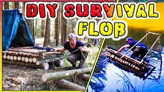 Massives Survival Floß 🚣🏻‍♂️ - Nur mit einfachen Mitteln - Ob es schwimmt?