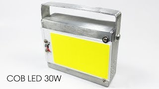 How to make Rechargeable Emergency Light by 30W COB LED // DIY Camp Light