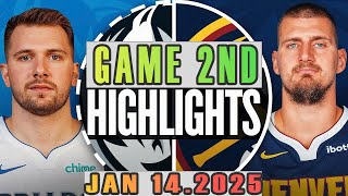 Dallas Mavericks VS Denver Nuggets Game 2nd Highlights Jan 14,2025 NBA Season 2024-25