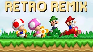 New Super Mario Bros. Wii Retro Mix - Walkthrough ᴴᴰ