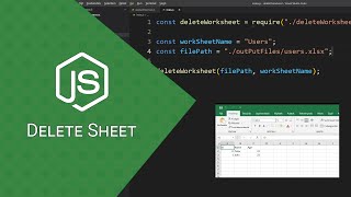 Delete an existing worksheet from an excel file in JavaScript - Node.js - No commentary
