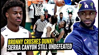 LeBron Watches Bronny James TAKE OFF ON Defender & Get FOULED Hard! Sierra Canyon GOES NUTS!!