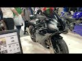 2025 Yamaha R9 Black with Akrapovic Exhaust @ Motorcycle Live 2024