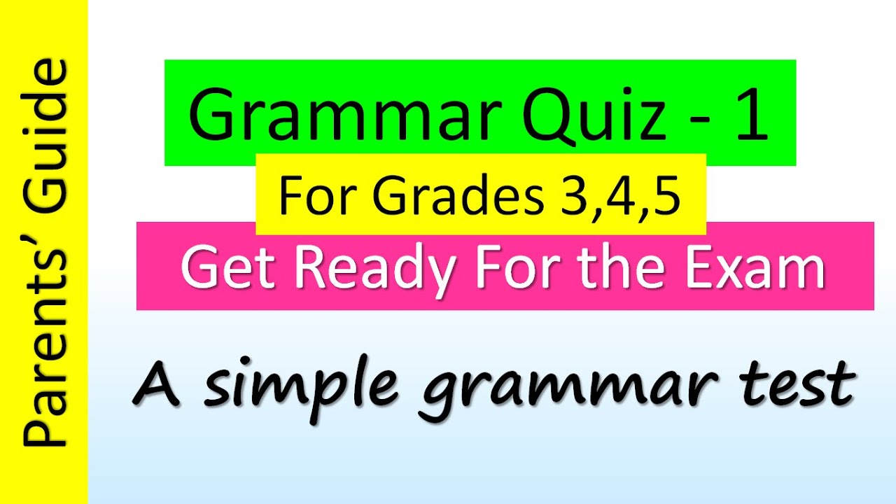 English Grammar Test | Subject And Predicate | Grammar Revision ...