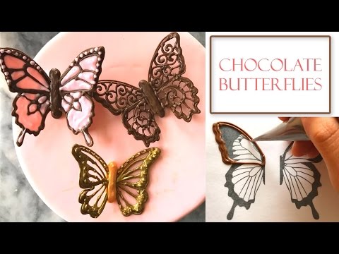 How to Make Chocolate Butterflies | Piped Filigree Designs How to Make Chocolate Butterflies | Piped Filigree Designs