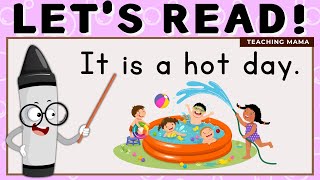 LET'S READ! | PRACTICE READING SIMPLE ENGLISH | LEARN TO READ SENTENCES | TEACHING MAMA