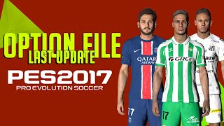 PES 2017 OPTION FILE T99 LAST UPDATE