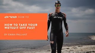 HOW TO | HOW TO TAKE YOUR WETSUIT OFF FAST during a transition | EMMA PALLANT