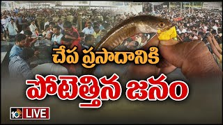 LIVE : నాంపల్లి గ్రౌండ్స్‌లో కొనసాగుతున్న చేప ప్రసాదం పంపిణీ | Chepa Prasadam Distribution | 10TV