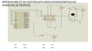 DC MOTOR INTERFACING WITH 8051 MICROCONTROLLER|INTERFACING PROGRAM WITH DIAGRAM|PROTEUS