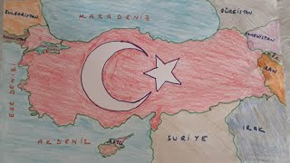 5. sınıf sosyal bilgiler Türkiye haritasının çizimi ve Türkiye nin komşuları